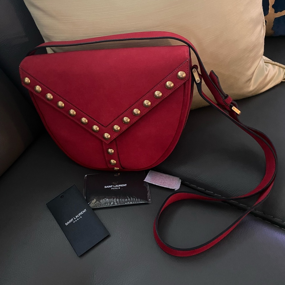 Saint Laurent Y Studs Crossbody Handbag